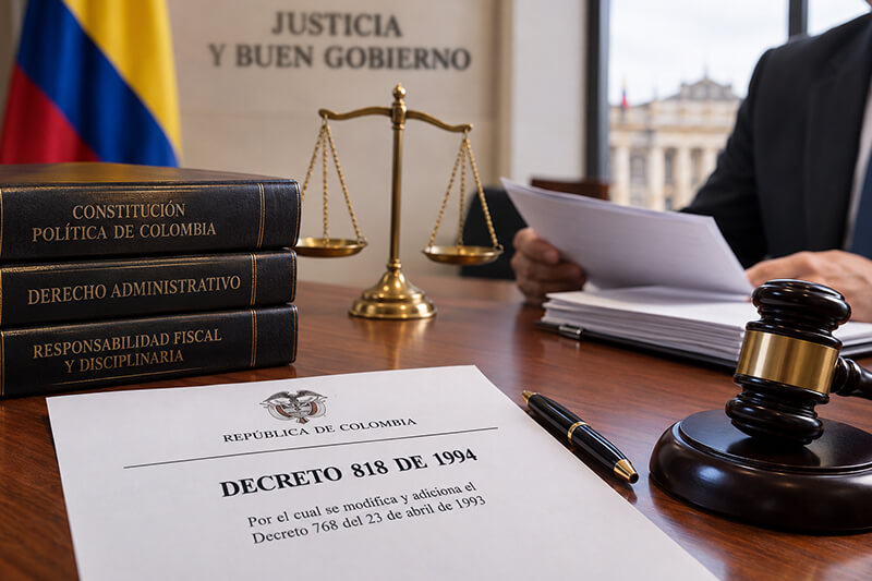 El Decreto 818 de 1994 modifica y adiciona el Decreto 768 de 1993