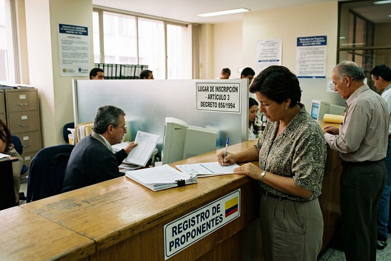 El Decreto 856 de 1994 reglamenta el Registro de Proponentes de las Cámaras de Comercio